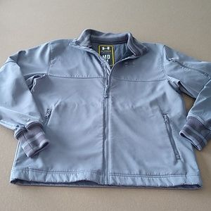 UNDER ARMOR STORM COAT SIZE M MEN GRAY WITH THREE ZIP POCKETS